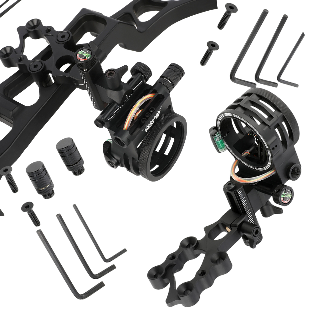 Compound Bow Sight 5 Pin Fiber Optic - Visée à 5 broches 0,019'' à
