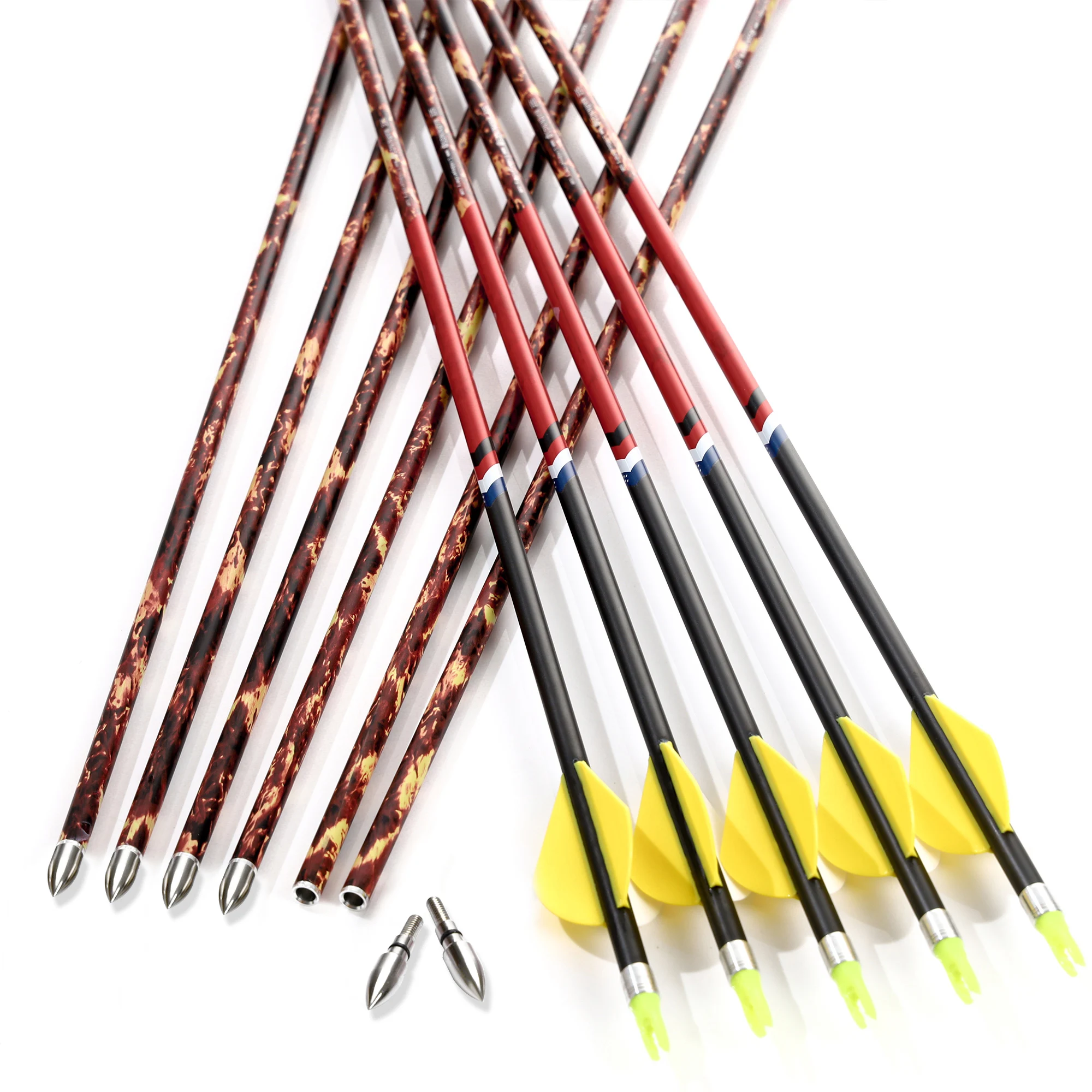 Carbon Arrows 30 Inch Spine 400 500 - 12 pièces colonne vertébrale 340 400