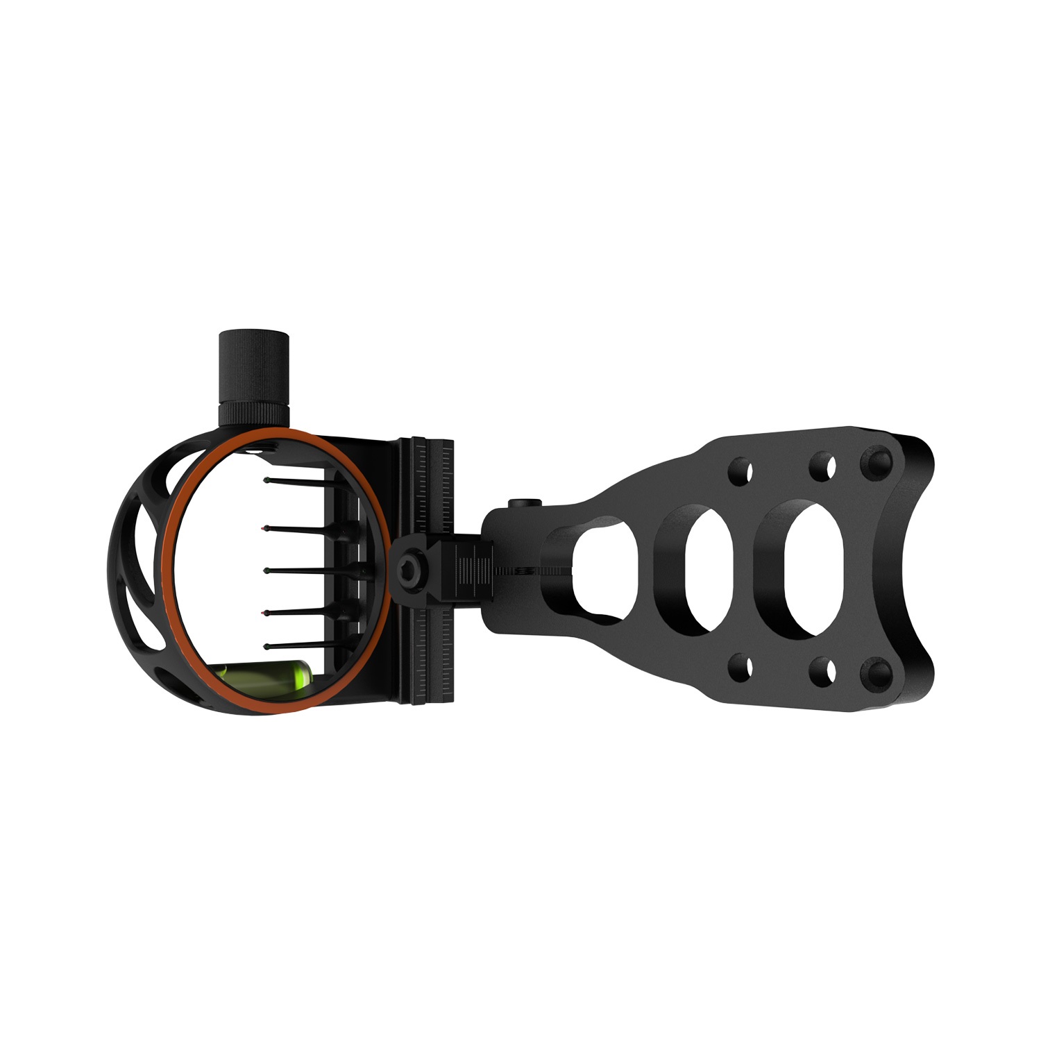 Compound Bow Sight 5 Pin Fiber Optic - Sanlida Dragon 9 arc composé vue