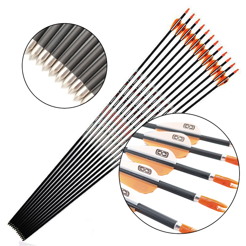 Carbon Arrows 30 Inch Spine 400 500 - Flèche en carbone pur pour la