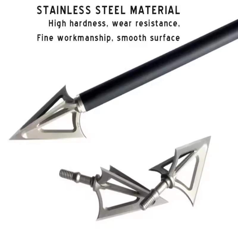 Broadheads 100 Grain 3 Blade Hunting - Pointes de flèche de tir à