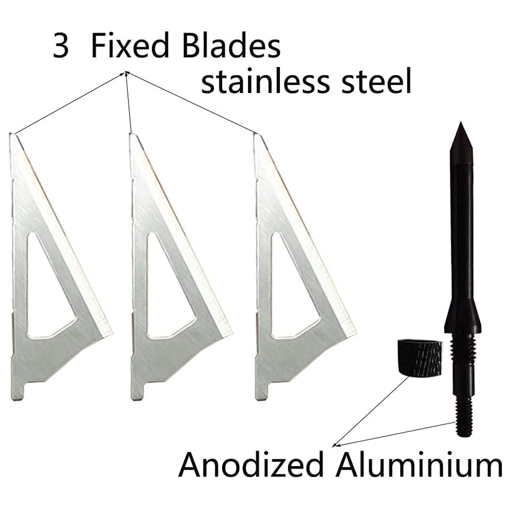 12 pièces têtes larges de tir  - Broadheads 100 Grain 3 Blade Hunting avis et prix