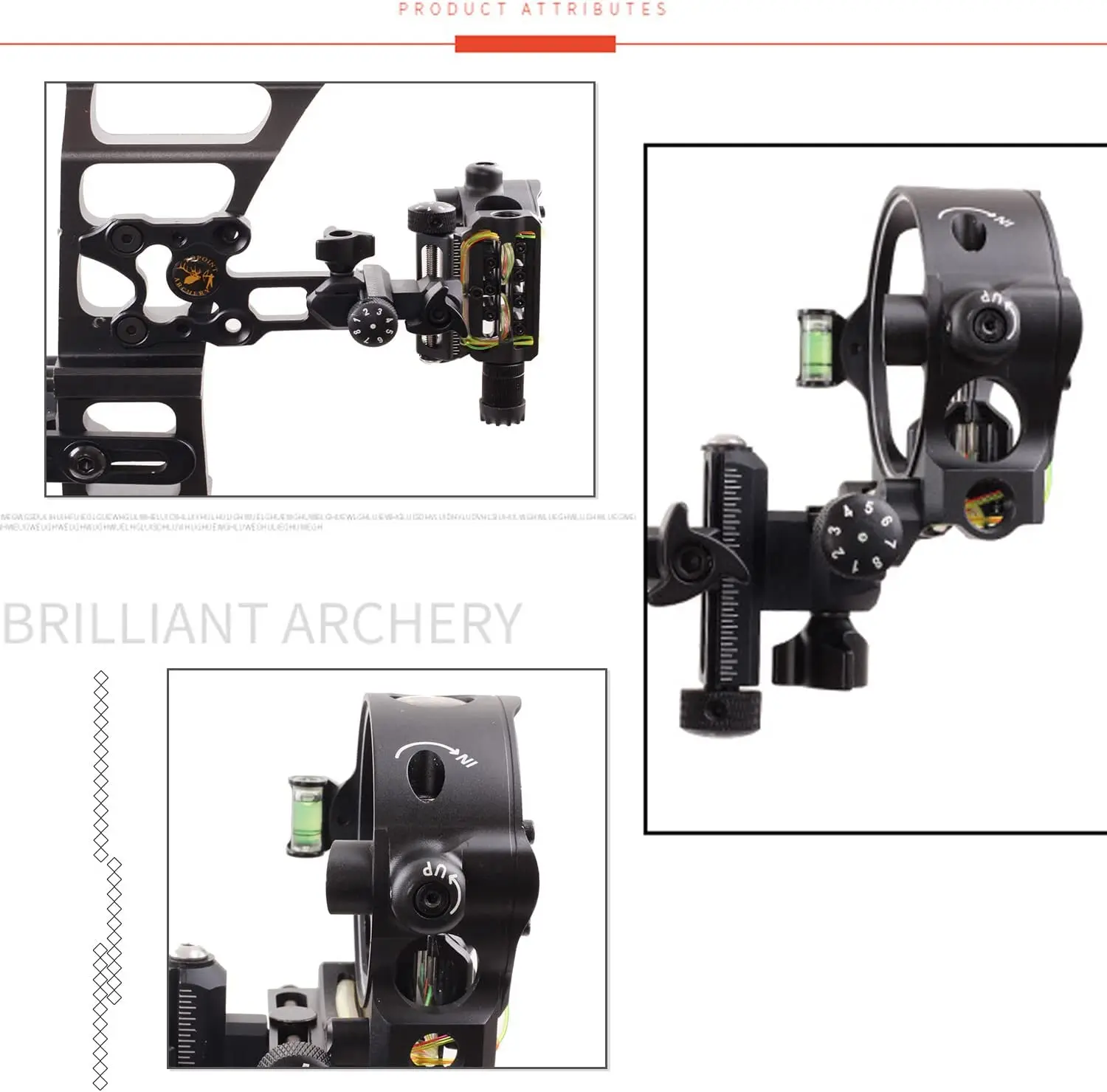 Outil de micro-ajustement de f - Compound Bow Sight 5 Pin Fiber Optic avis et prix