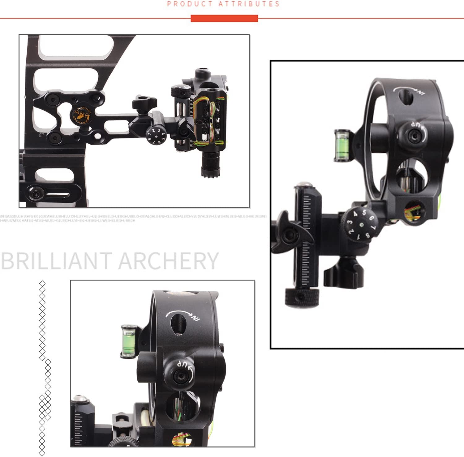 Tir à l'arc 5 broches arc vues - Compound Bow Sight 5 Pin Fiber Optic avis et prix
