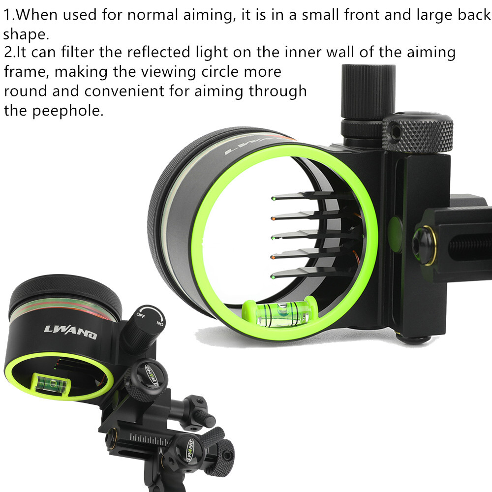 Visée pour arc à poulies en fi - Compound Bow Sight 5 Pin Fiber Optic avis et prix