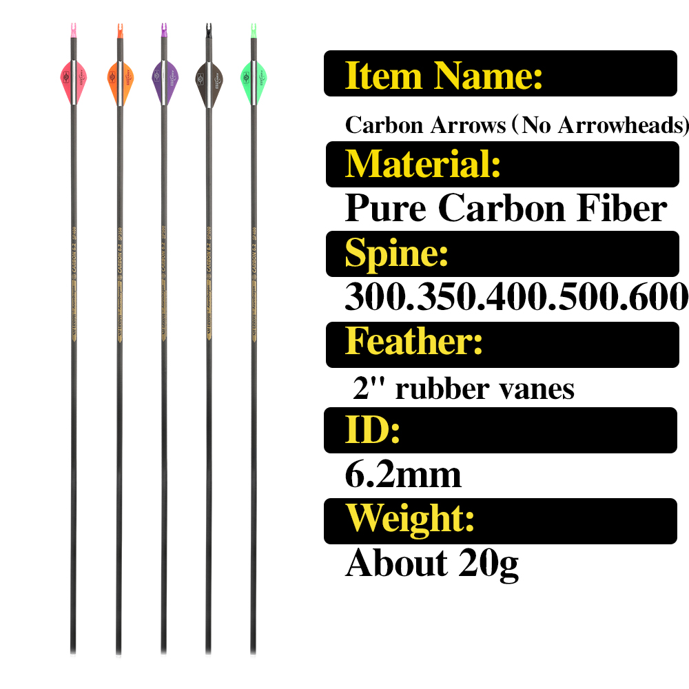 Tir à l'arc flèches en carbone - Carbon Arrows 30 Inch Spine 400 500 avis et prix