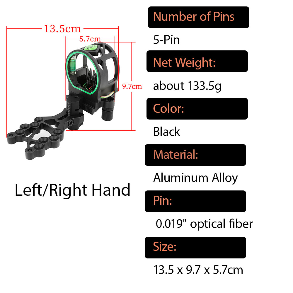 Tir à l'arc M1 composé 5 broch - Compound Bow Sight 5 Pin Fiber Optic avis et prix