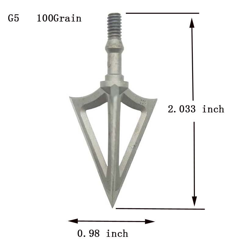 Pointes de flèche G5 en acier  - Broadheads 100 Grain 3 Blade Hunting avis et prix
