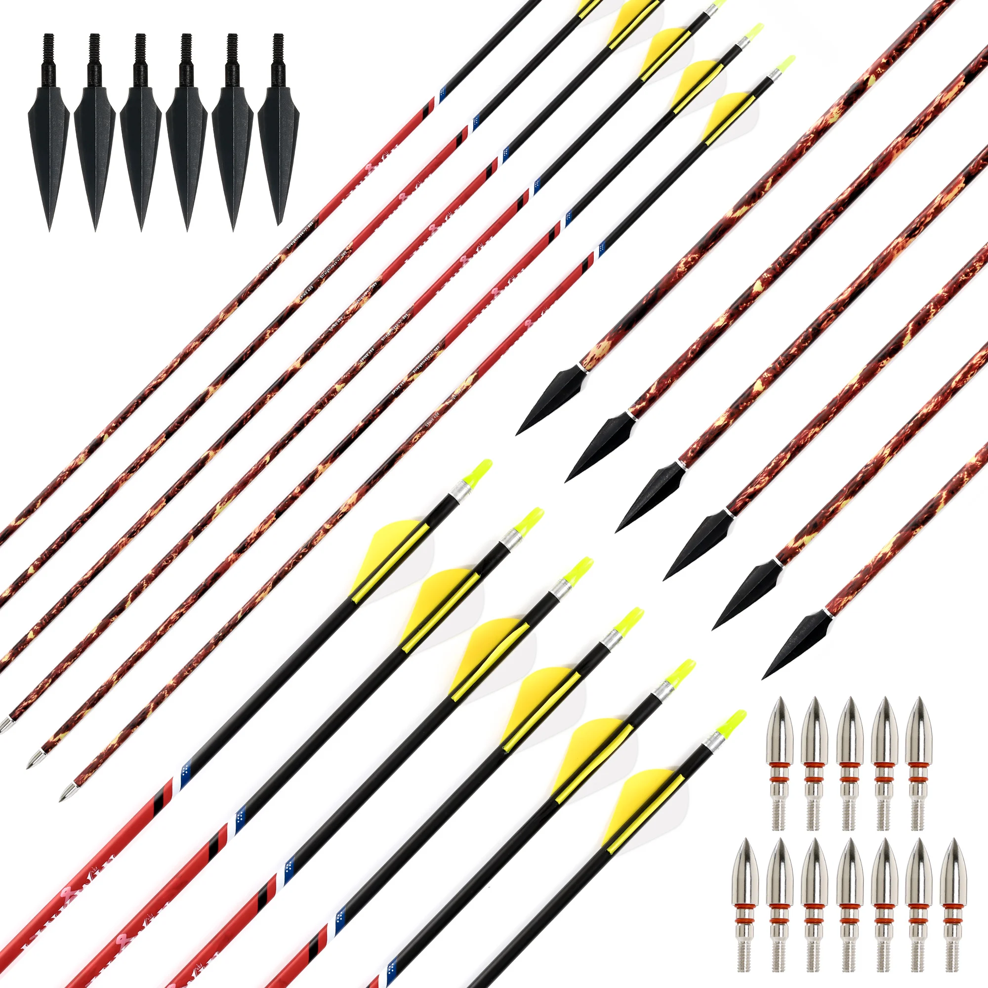 12 pièces colonne vertébrale 3 - Carbon Arrows 30 Inch Spine 400 500 avis et prix
