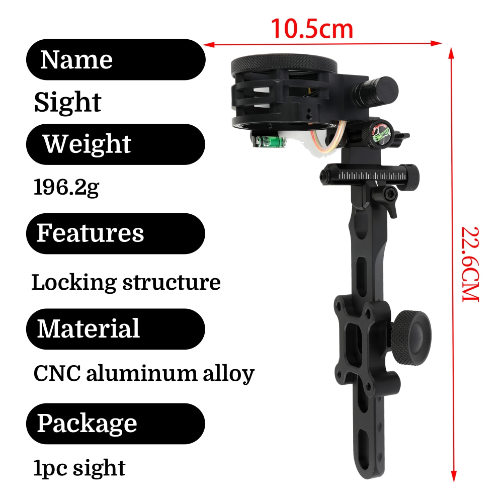 Visée d'arc composé à 5 broche - Compound Bow Sight 5 Pin Fiber Optic avis et prix