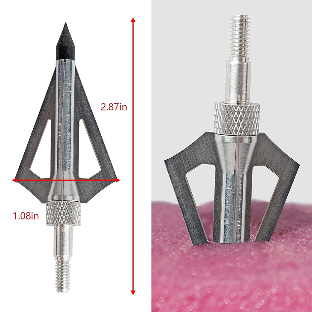12 pointes de flèche en métal  - Broadheads 100 Grain 3 Blade Hunting avis et prix