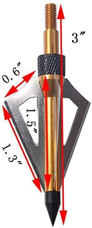 Lot de 12 pointes de flèche de - Broadheads 100 Grain 3 Blade Hunting avis et prix