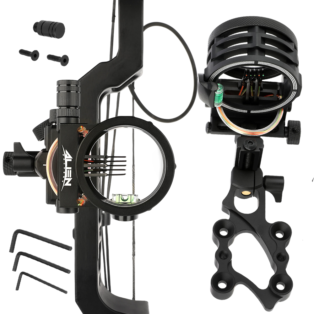 Visée d'arc à 5 broches avec f - Compound Bow Sight 5 Pin Fiber Optic avis et prix