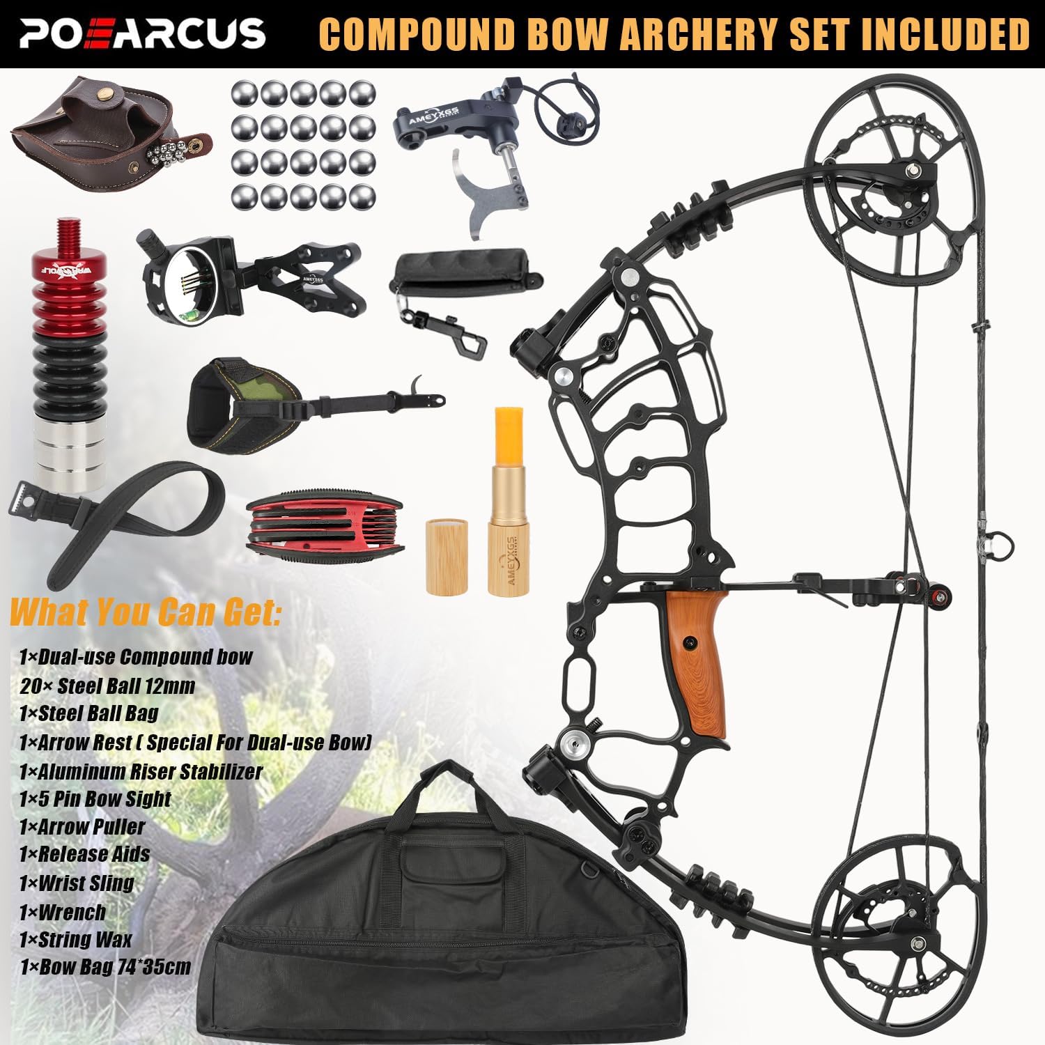Ensemble d'arc à poulies à dou - Compound Bow Hunting 30-70 Lbs avis et prix