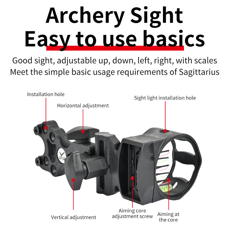 Tir à l'arc composé vue 5 broc - Compound Bow Sight 5 Pin Fiber Optic avis et prix