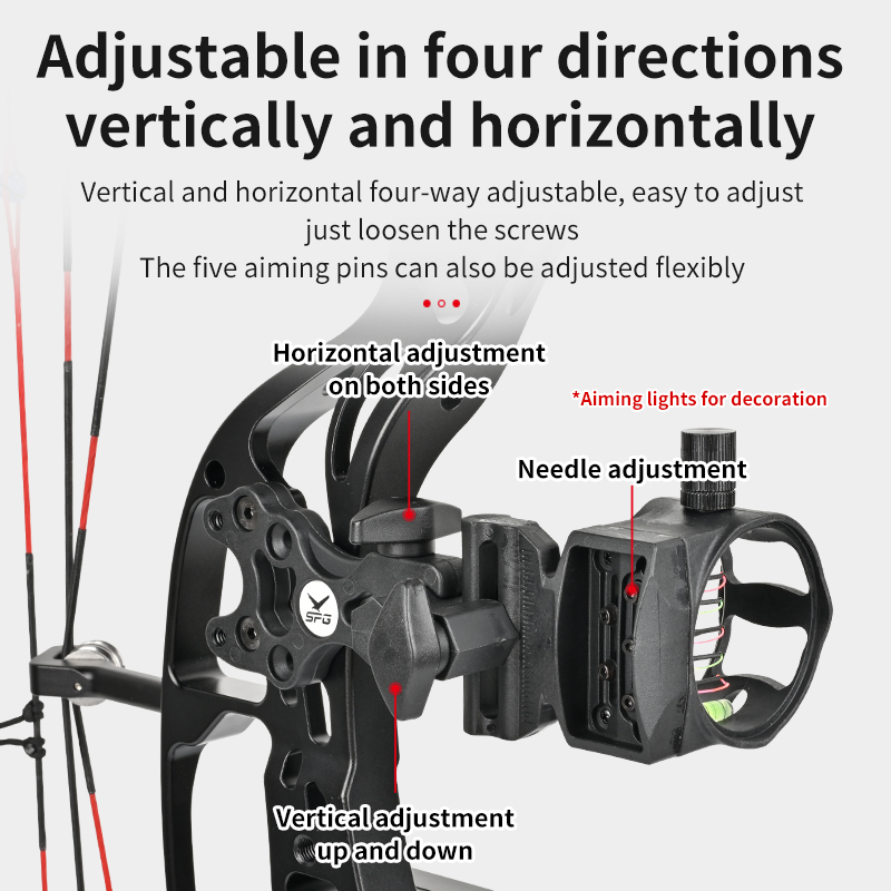 Tir à l'arc composé vue 5 broc - Compound Bow Sight 5 Pin Fiber Optic avis et prix