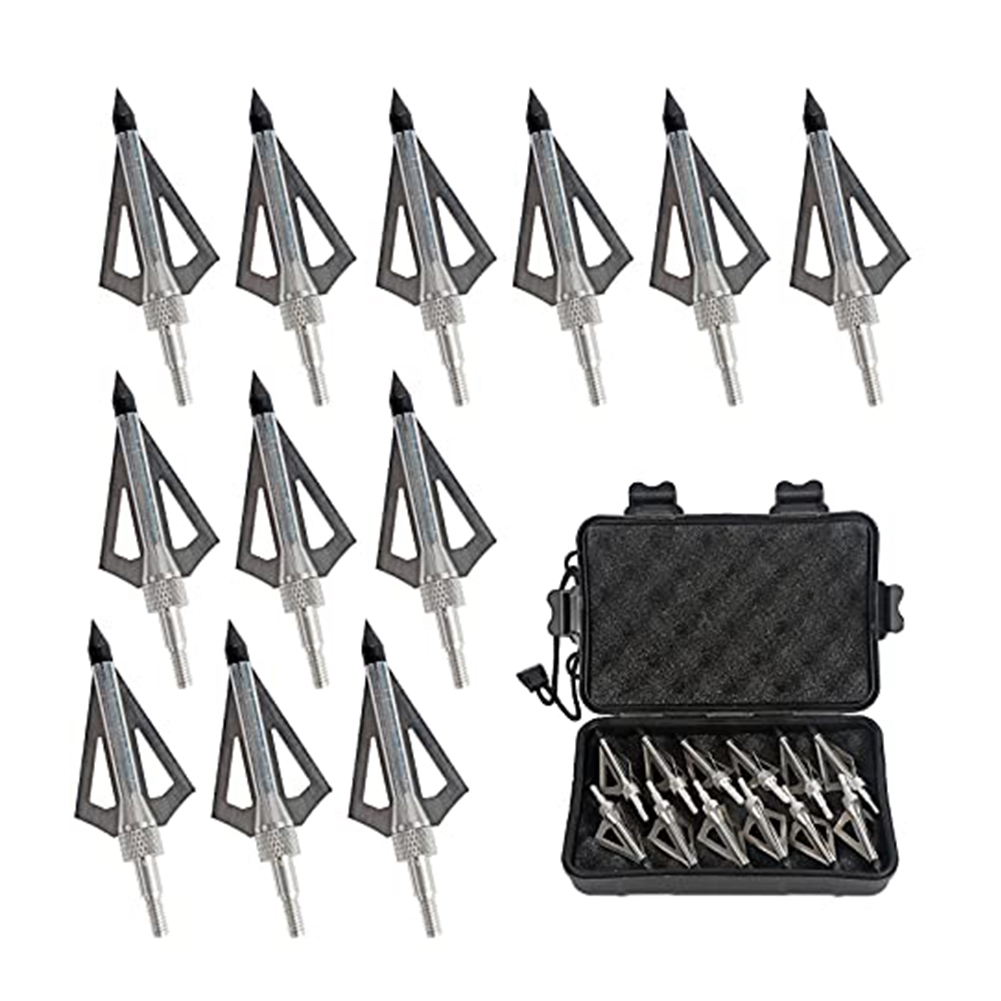12 pointes de flèche en métal  - Broadheads 100 Grain 3 Blade Hunting avis et prix