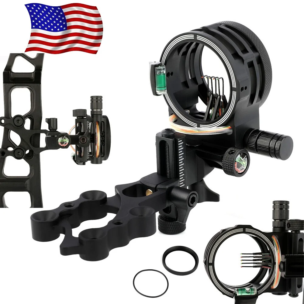Visée de tir à l'arc à 5 broch - Compound Bow Sight 5 Pin Fiber Optic avis et prix