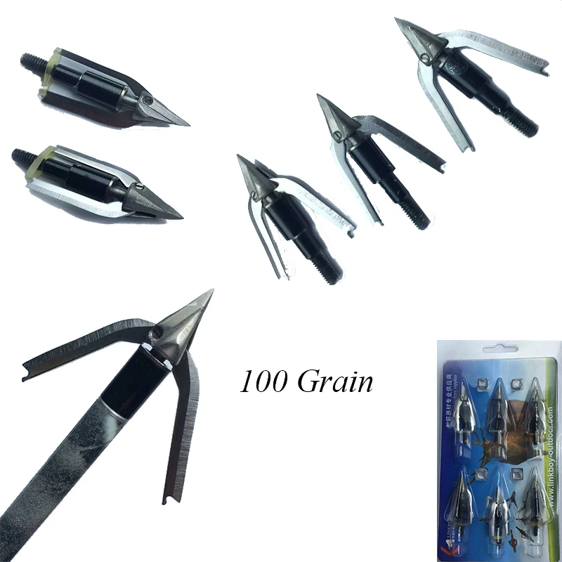 Tir à l'arc rotatif à tête lar - Broadheads 100 Grain 3 Blade Hunting avis et prix