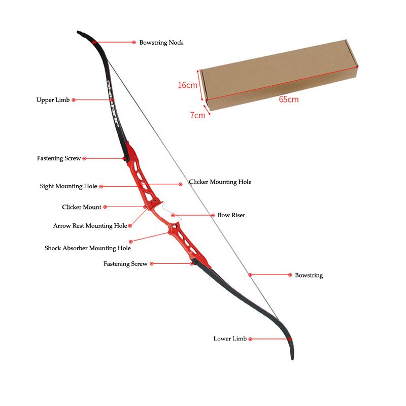 Arc recurvé de compétition JUN - Recurve Bow Takedown 40 Lbs Target avis et prix