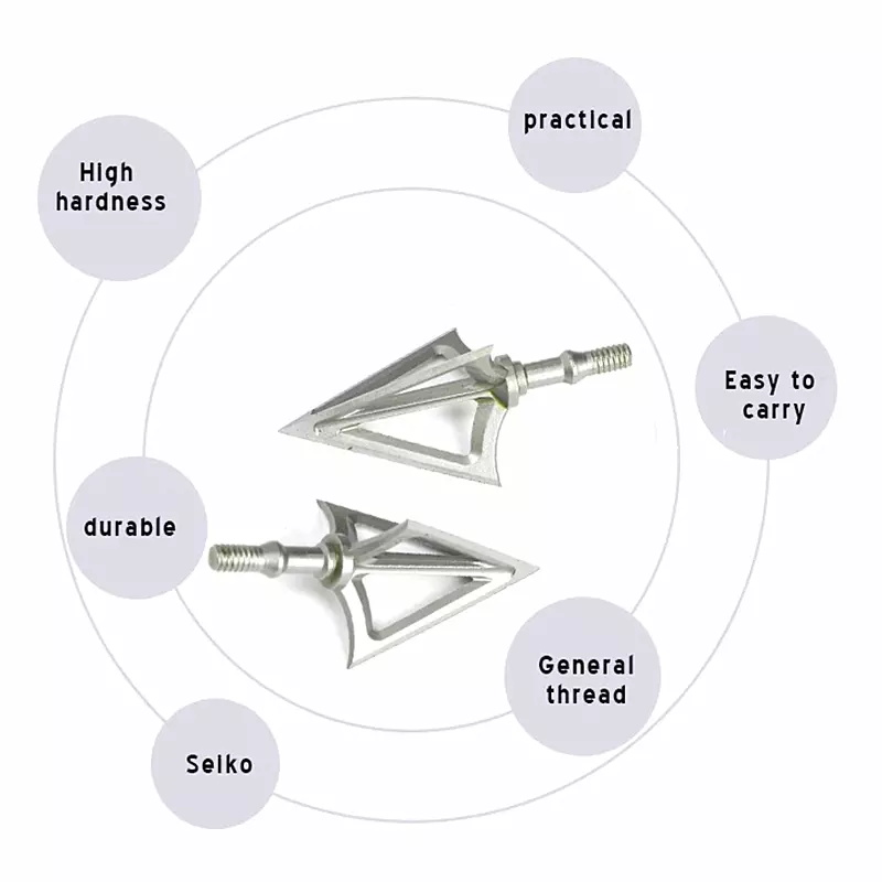 Pointes de flèche de tir à l'a - Broadheads 100 Grain 3 Blade Hunting avis et prix