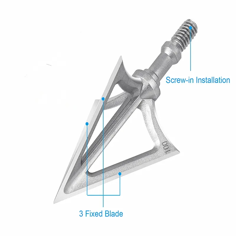 Pointes de flèche de tir à l'a - Broadheads 100 Grain 3 Blade Hunting avis et prix